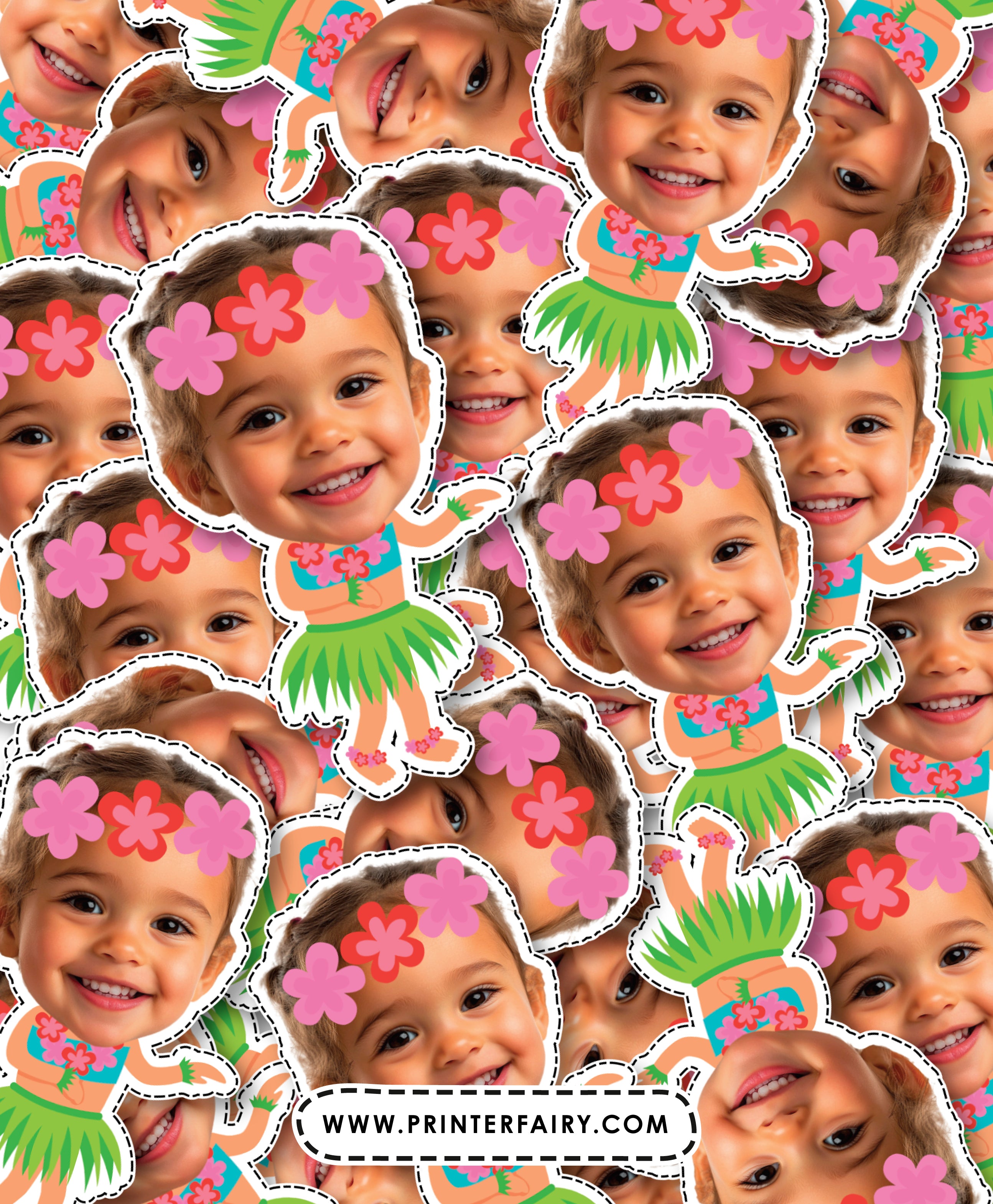 Luau Birthday Party Toppers