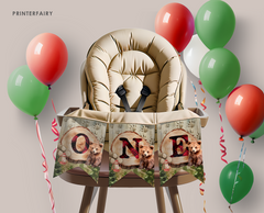 Bear Lumberjack First Birthday Banner