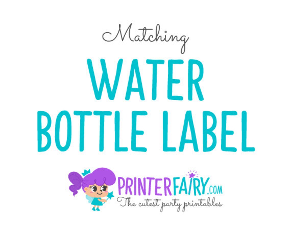 Matching Water Bottle Labels