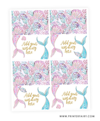 Mermaid Baby Shower Food Tents