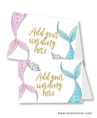 Mermaid Baby Shower Food Tents