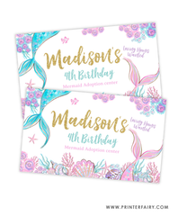 Under The Sea Birthday Party Gable Box Label
