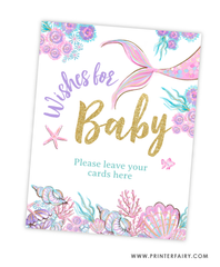 Mermaid Baby Shower Wishes For Baby