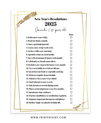 New Year Resolutions Template