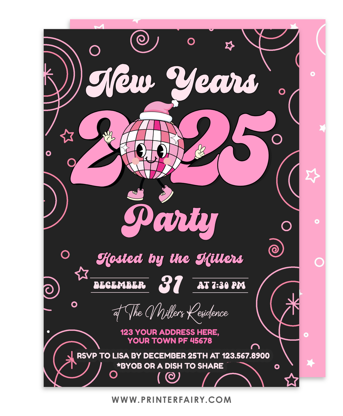 New Year Party Invitation Template