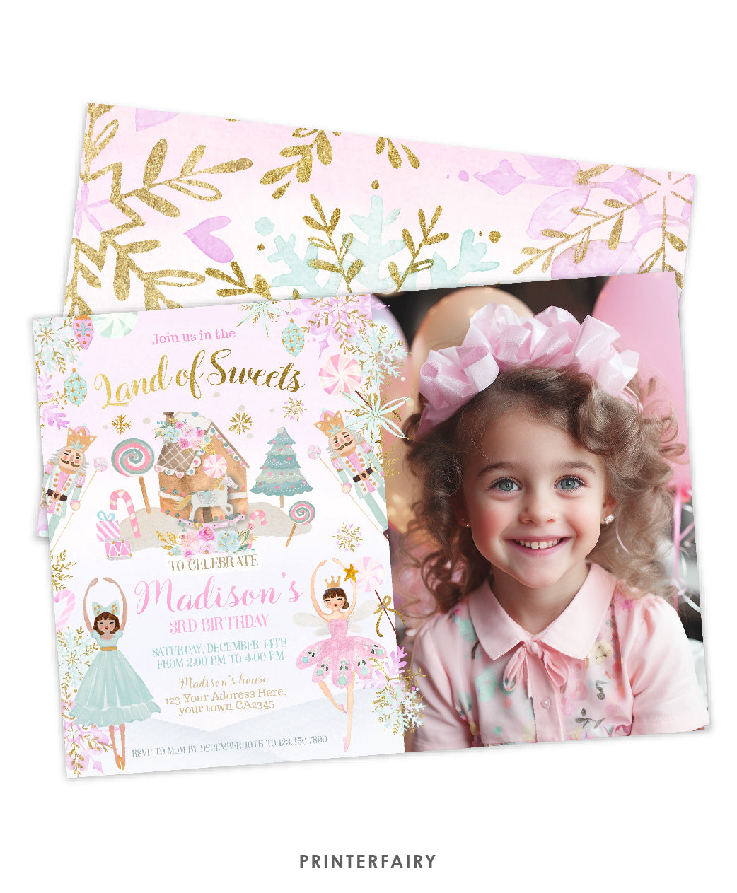 Nutcracker Birthday Invitation with Photo