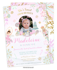 Nutcracker First Birthday Invite with Photo