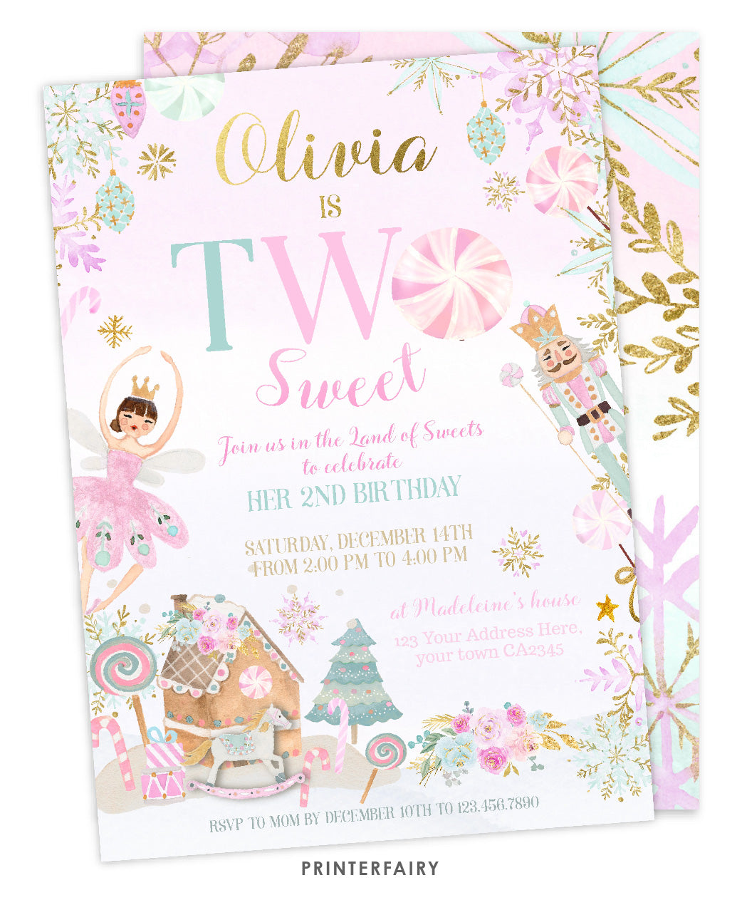 Nutcracker 2nd Birthday Invitation