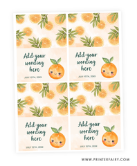 Orange Baby Shower Food Tents