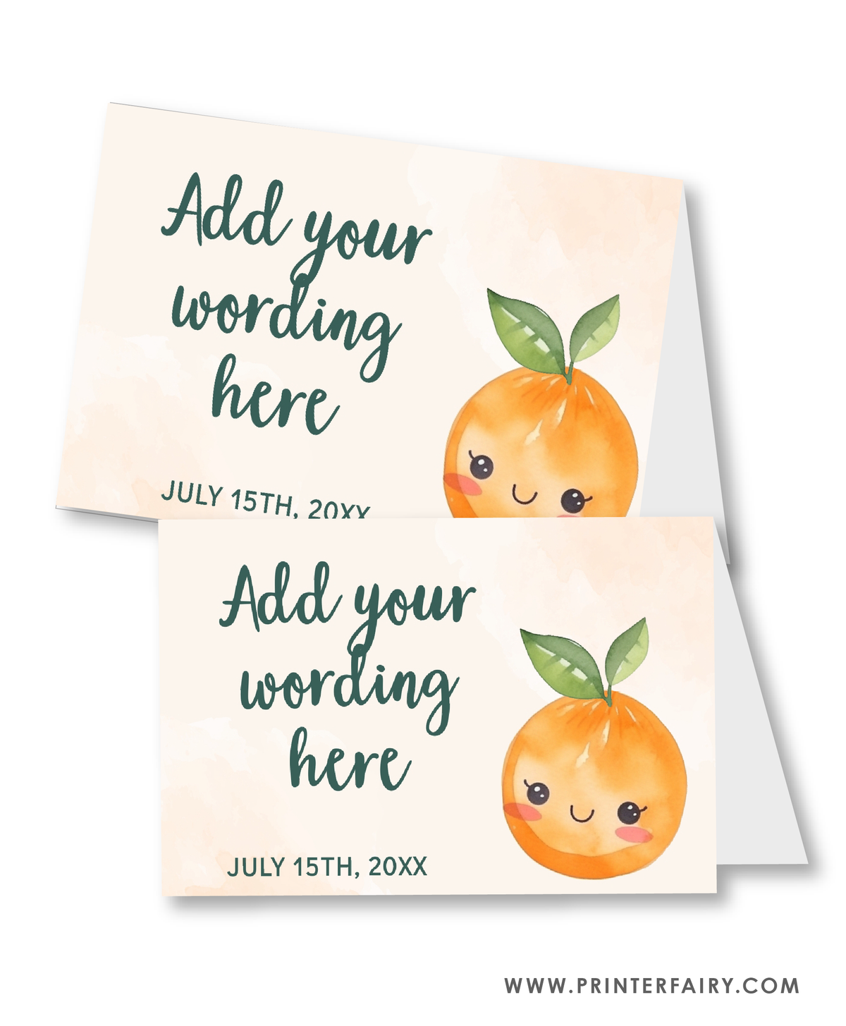 Orange Baby Shower Food Tents