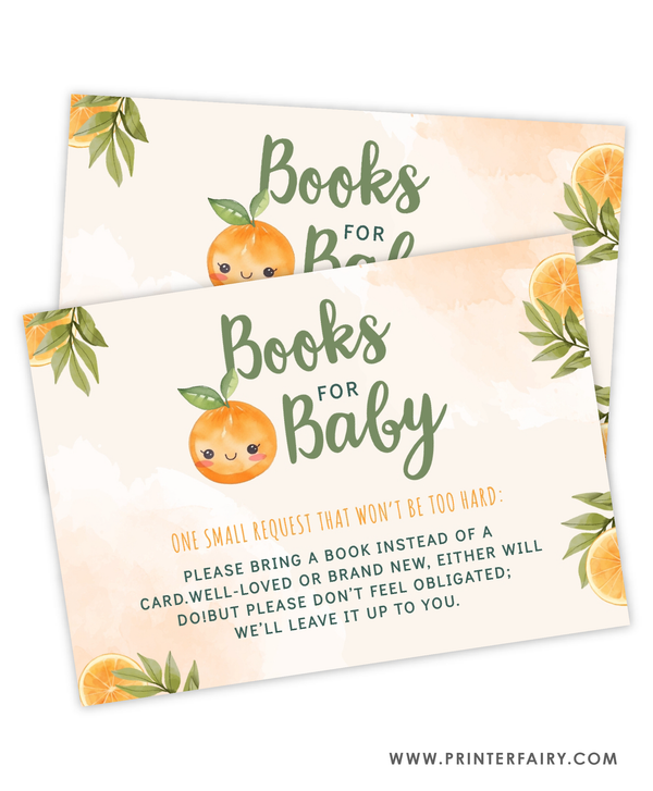 Orange Baby Shower Books for Baby