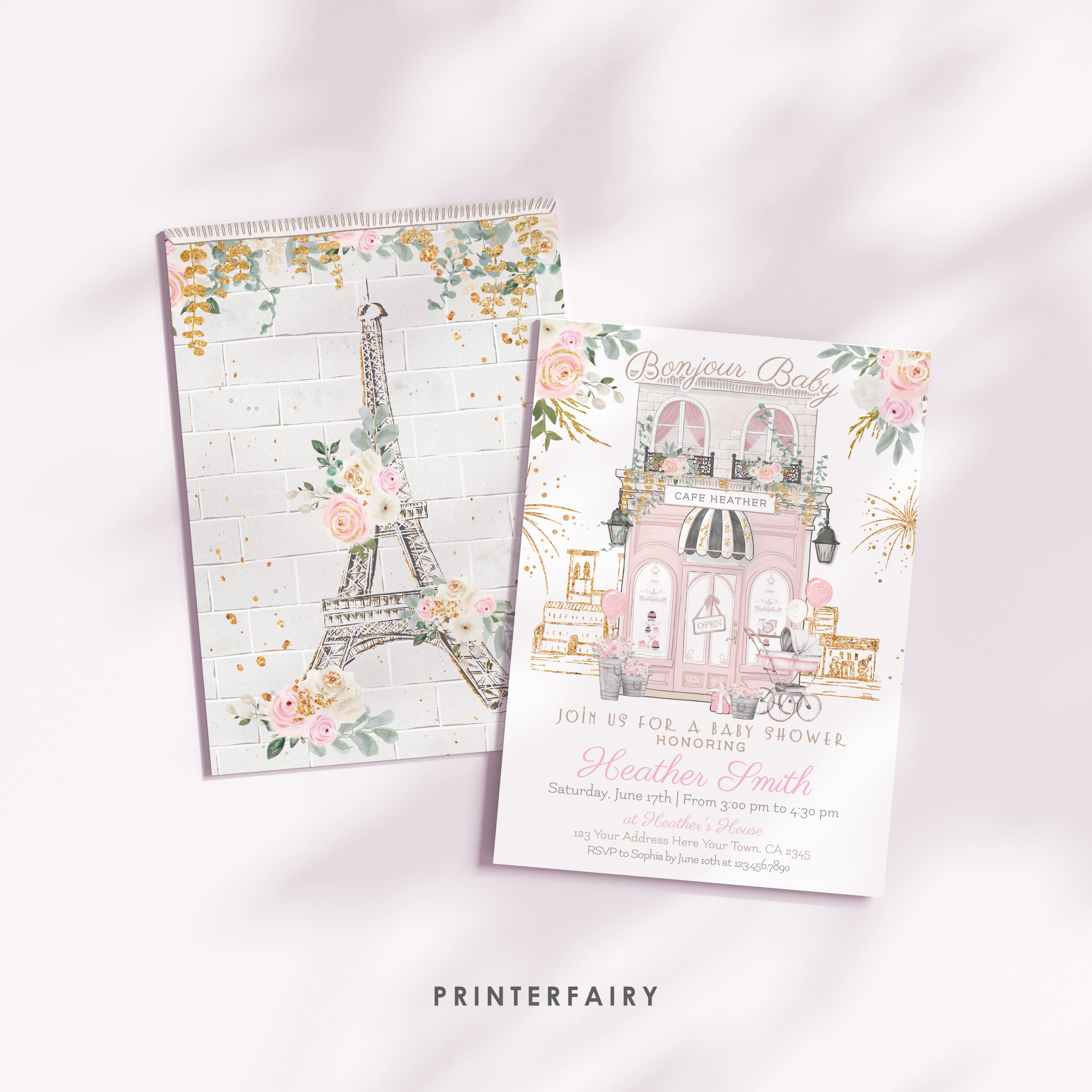 Paris Baby Shower Invitation