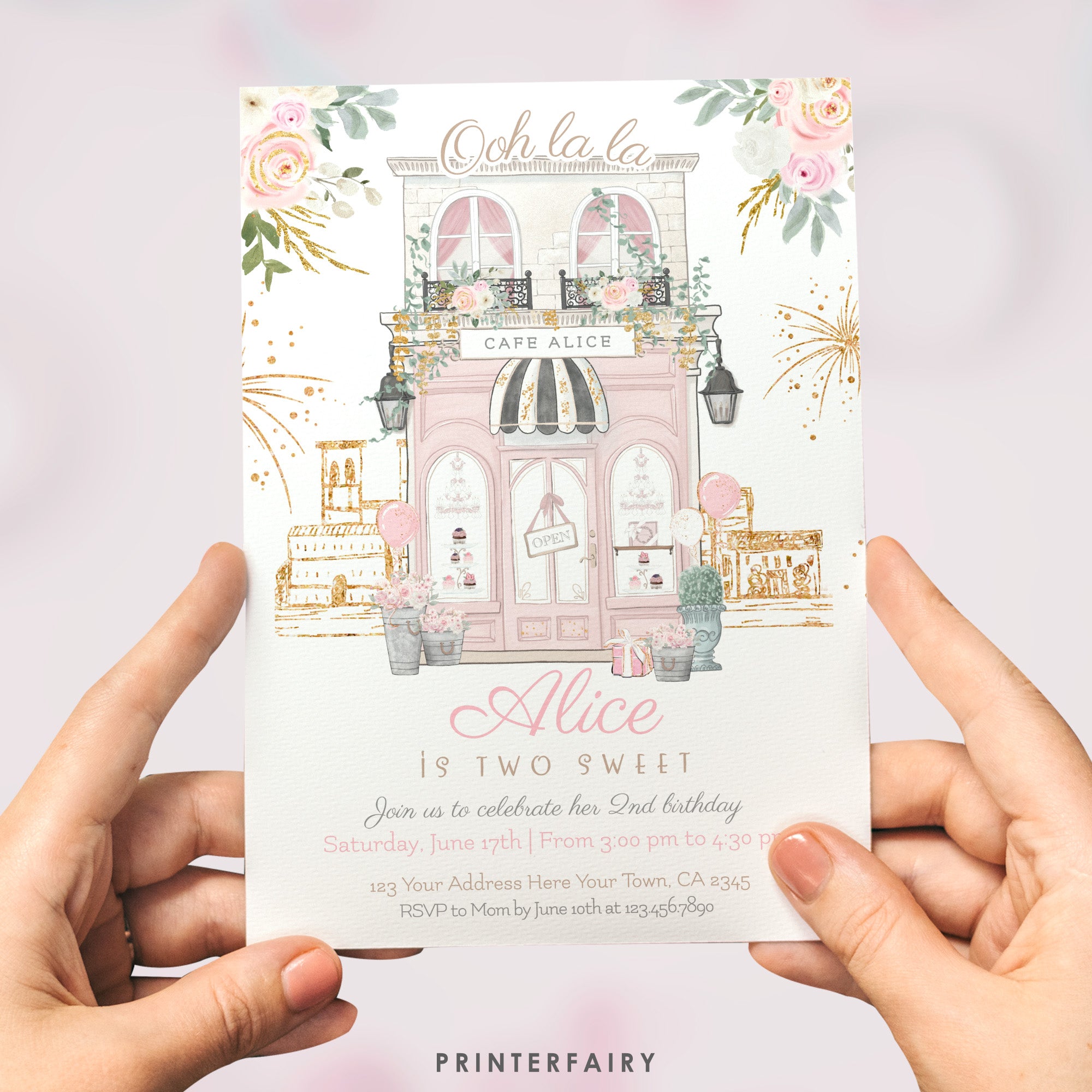 Paris 2nd Birthday Invitation