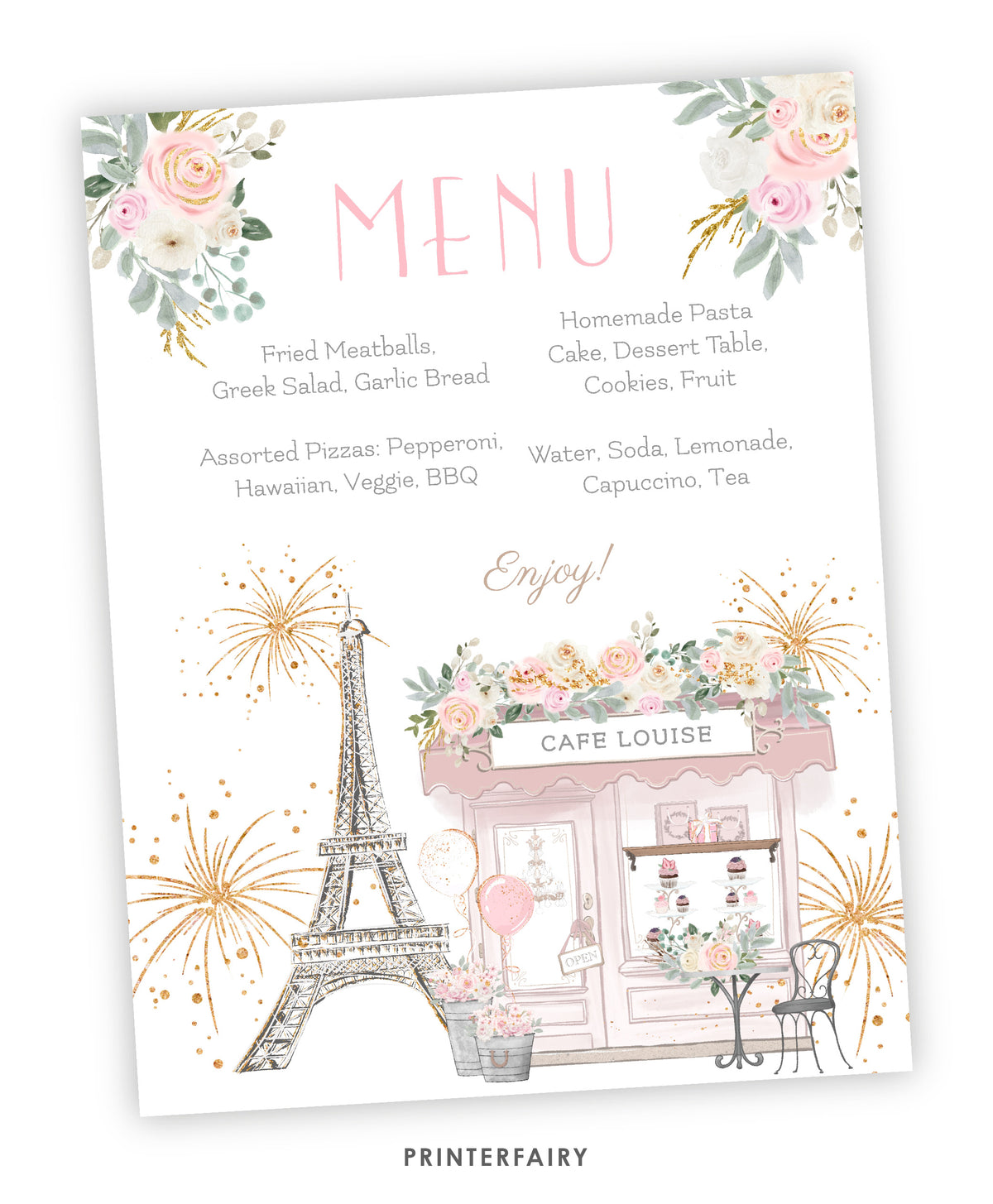 Paris Brunch Menu