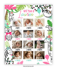 Wild One 1st Birthday Photo Board