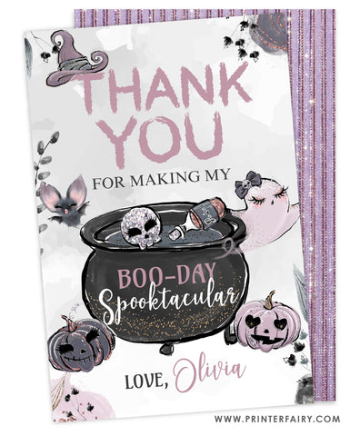 Halloween Party Thank You Card