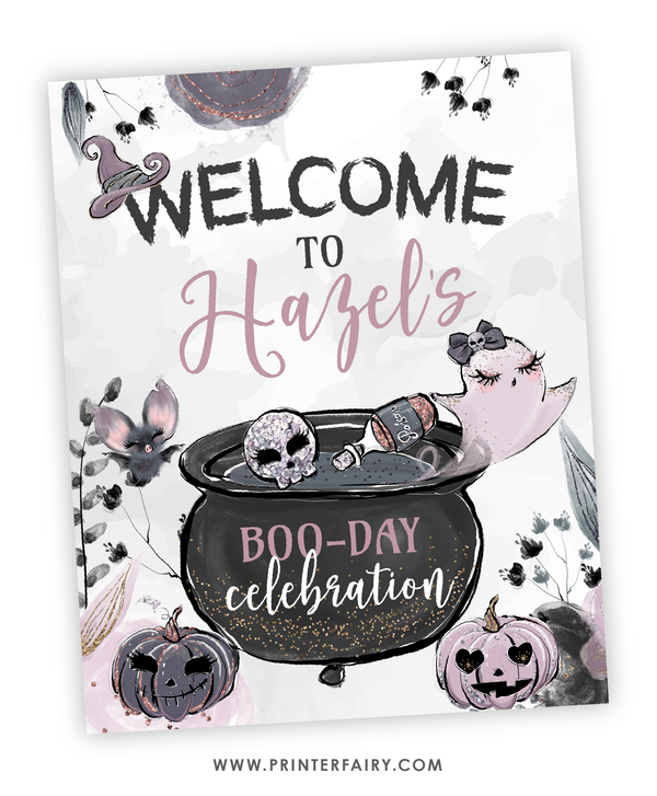 Halloween Party Welcome Sign