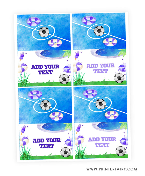 Soccer Pool Birthday Party Food Tents