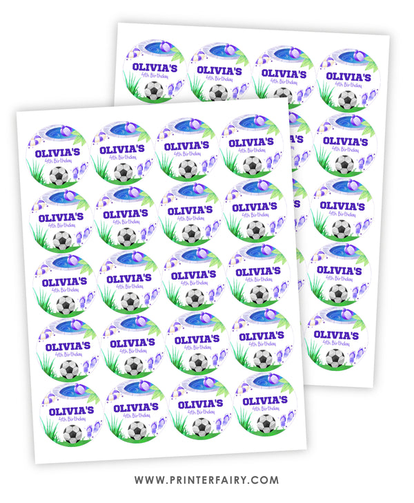 Soccer Pool Birthday Party Toppers