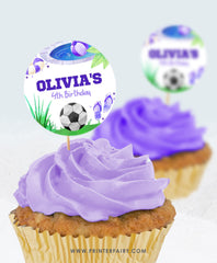 Soccer Pool Birthday Party Toppers
