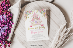 Princess Castle Baptism & Birthday Invitation