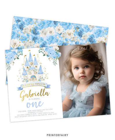 One Fairytale First Birthday Invitation with Photo