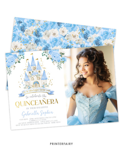 Quinceañera Princess Birthday Invitation with Photo