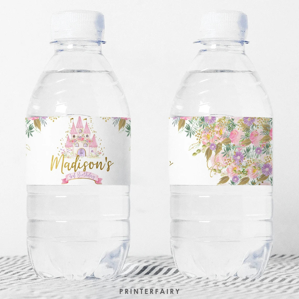 Princess Castle Water Bottle Label