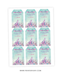 Princess Castle Birthday Favor Tags