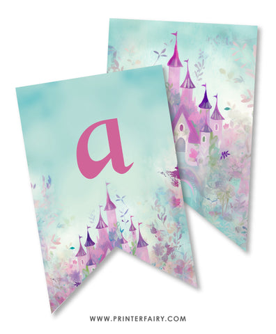 Princess Castle Birthday Party Banner