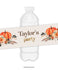 Floral Pumpkin Water Bottle Label