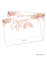 Boho Rainbow Diaper Raffle