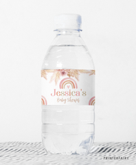 Rainbow Birthday Water Bottle Labels
