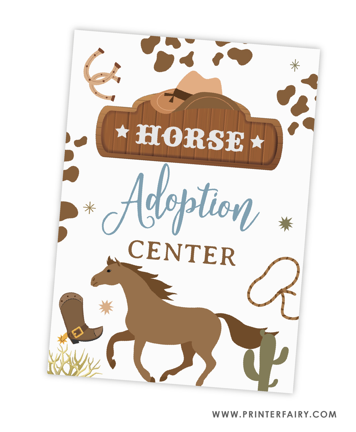 Rodeo Adoption Sign & Certificate