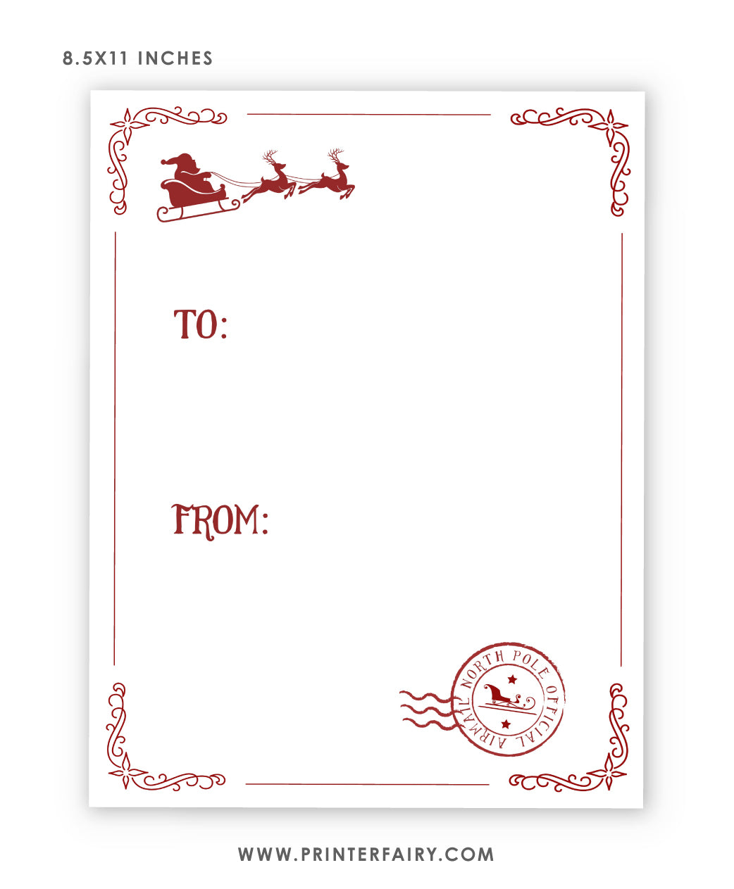 Christmas Gift Label Editable Template