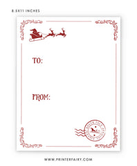 Christmas Gift Label Editable Template