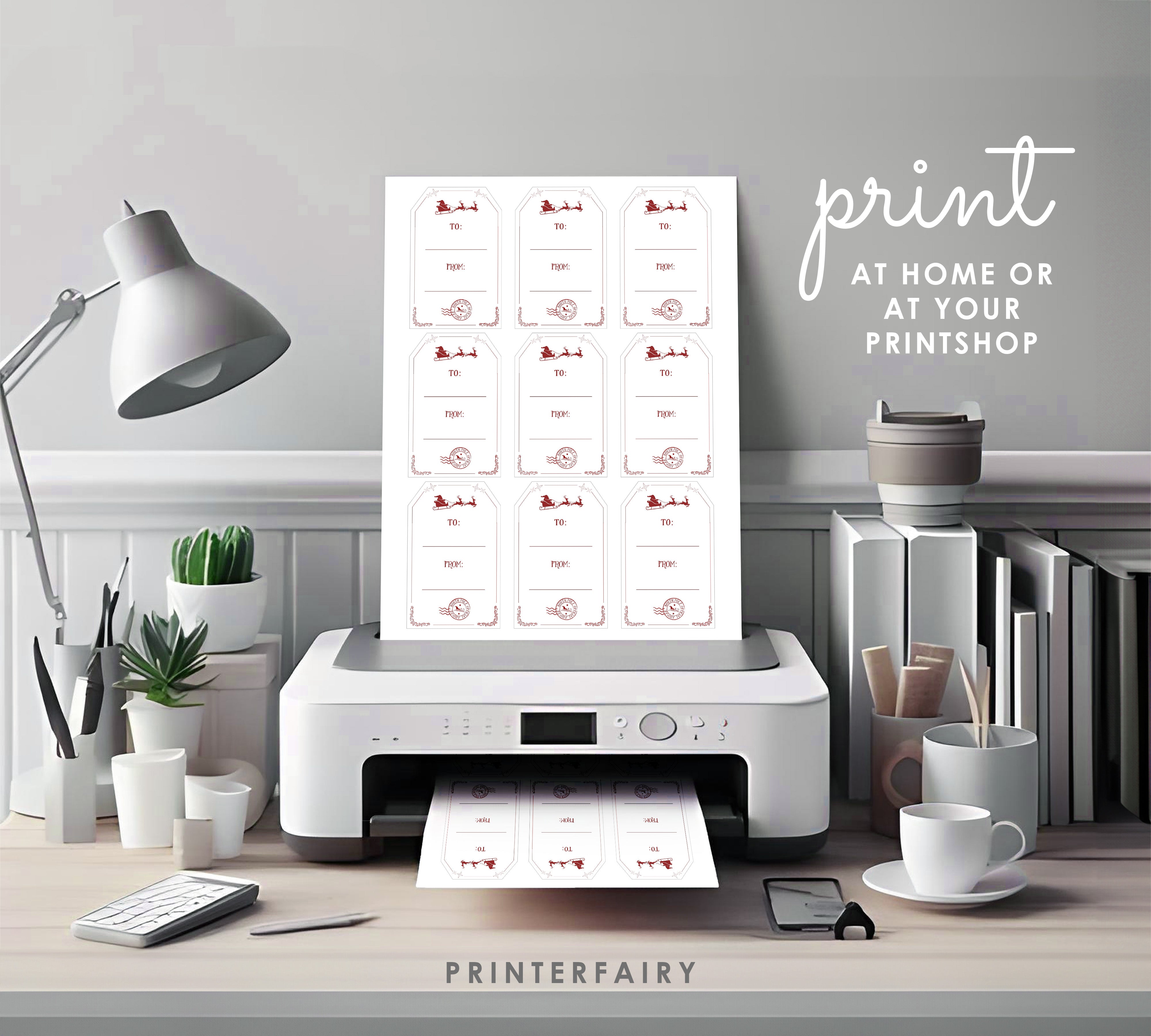 Christmas Gift Label Editable Template
