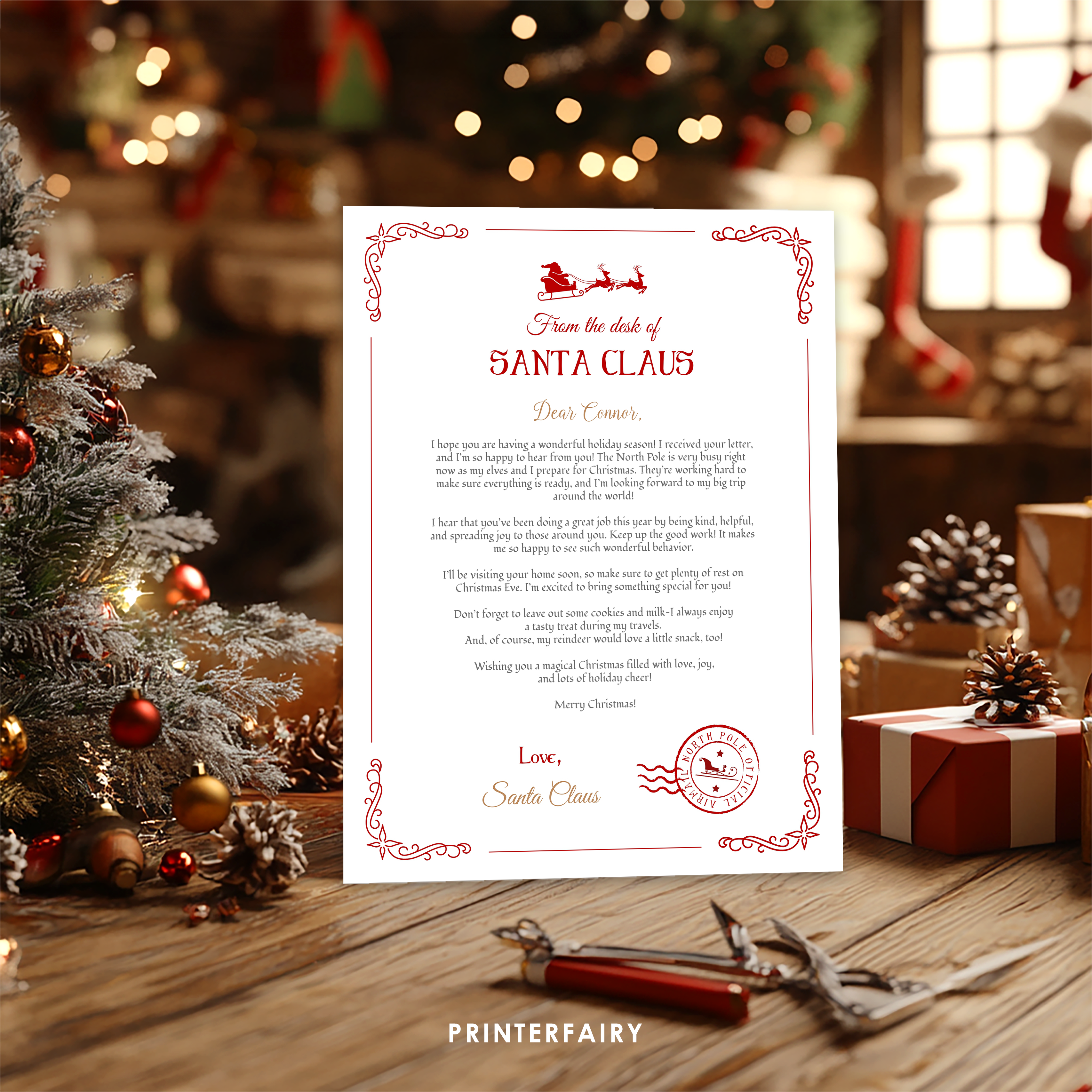 Letter from Santa Editable Template