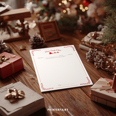 Letter to Santa Editable Template