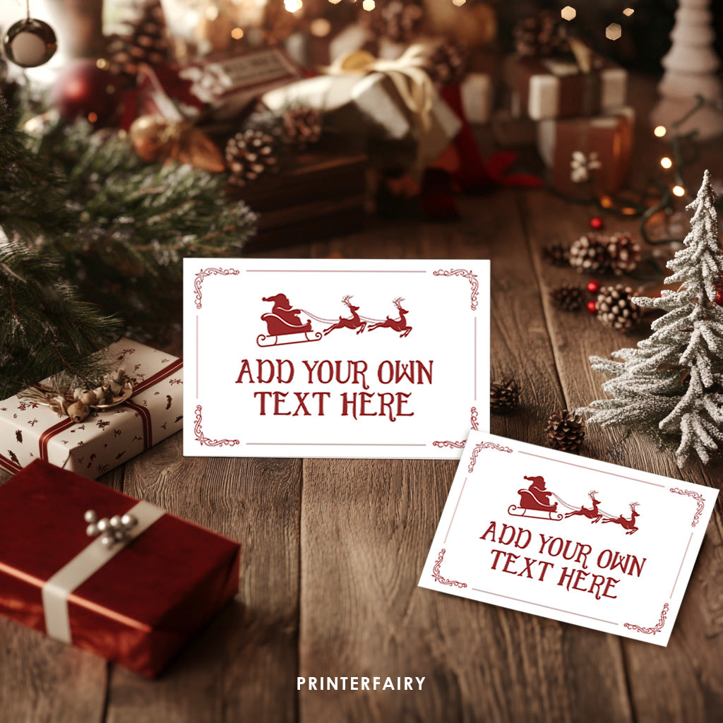 Santa Claus Editable Notes Printable Template