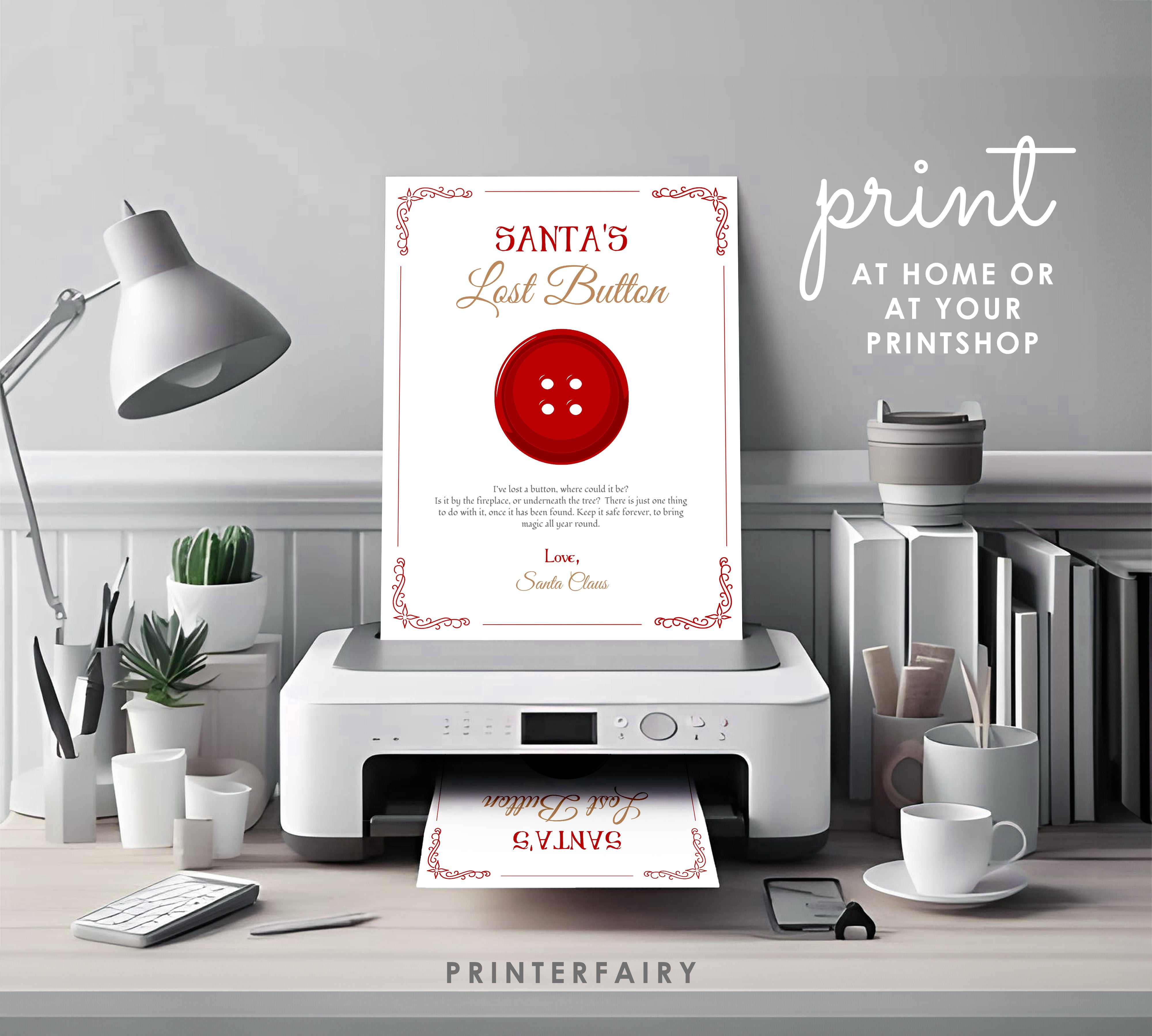 Santa Claus Button Game Sign