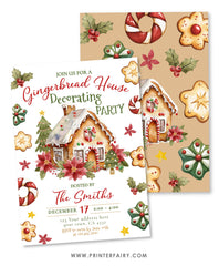 Gingerbread Decorating Party Invitation