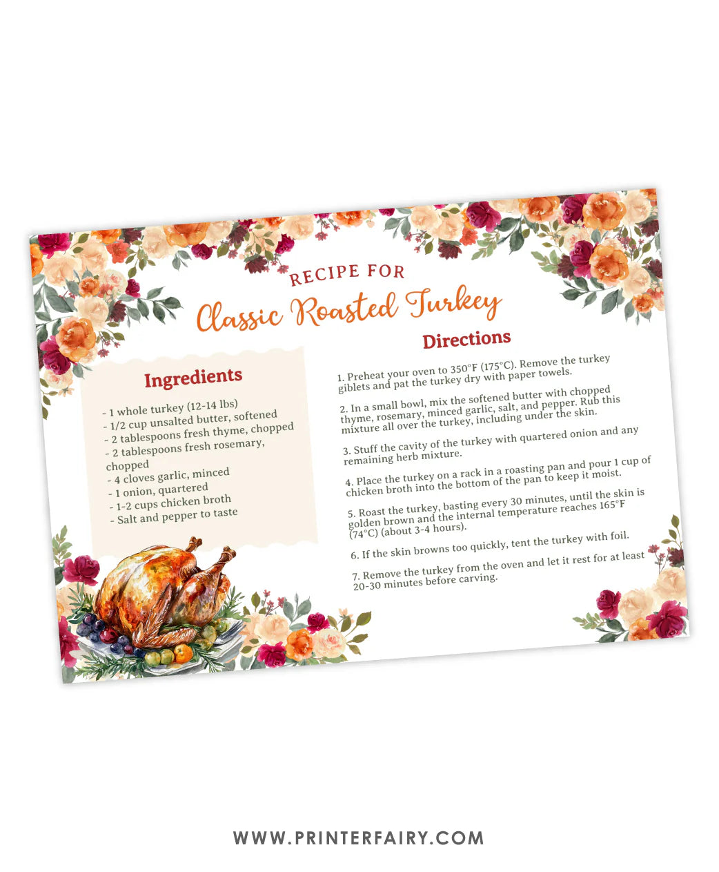 Thanksgiving Dinner Printable Bundle