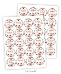 Santa Baby Shower Cupacke Toppers