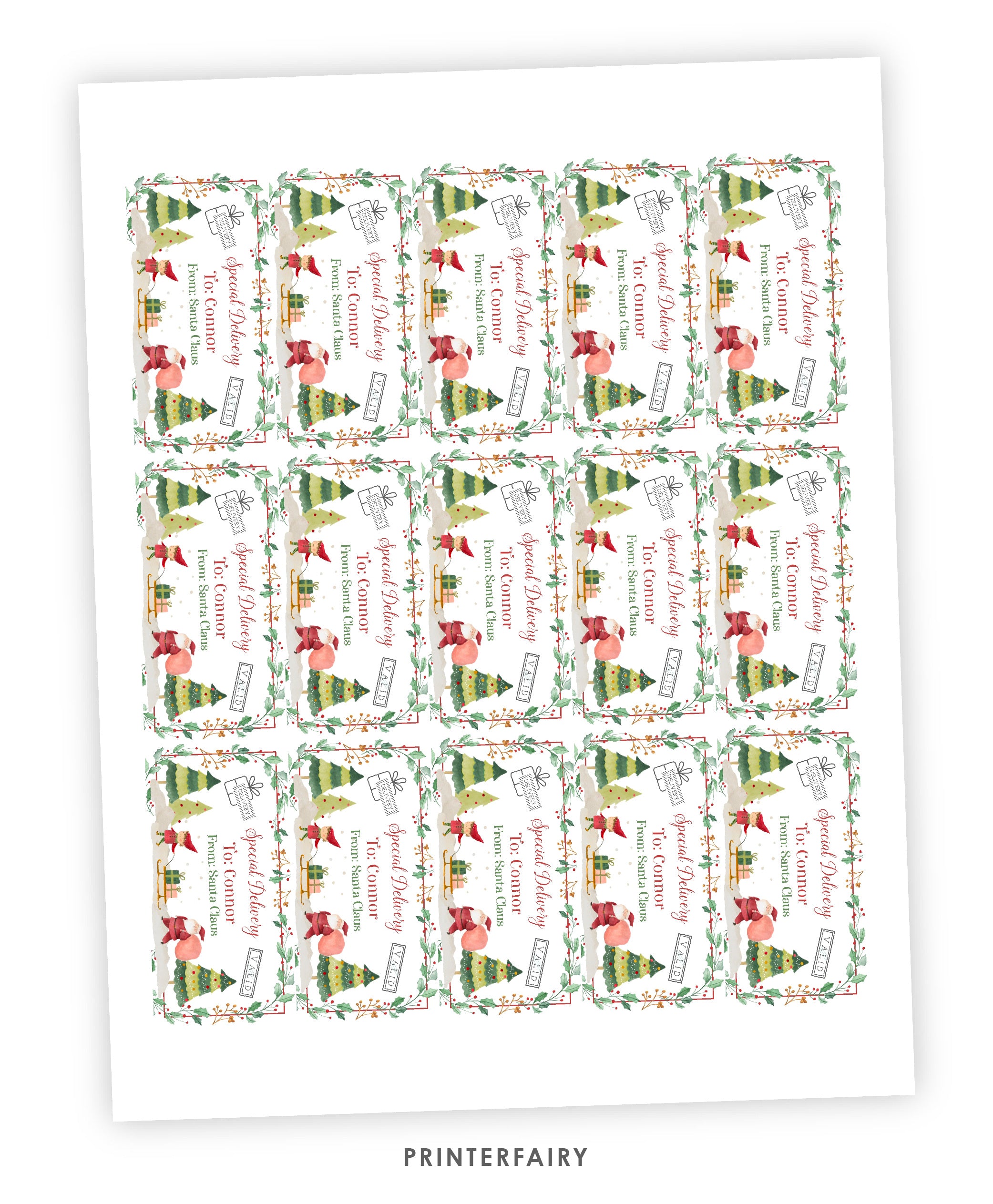 Editable Santa Mailing Address Label