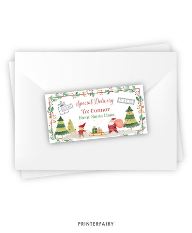 Editable Santa Mailing Address Label