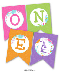 Science First Birthday Party Banner