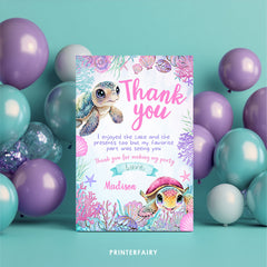 Sea Turtle Thank You Card
