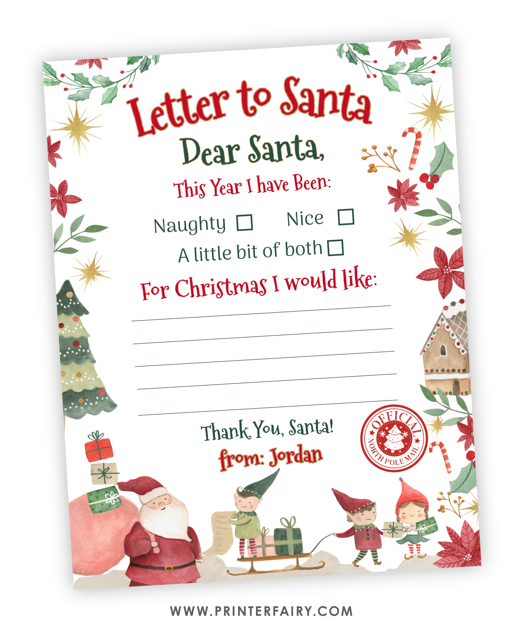 BUNDLE Printable Letters to Santa