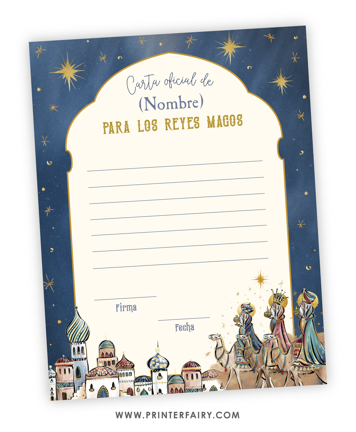 Carta Personalizada para Escribir a los Reyes Magos